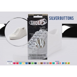 Lacet shoeps blanc bouton argenté Limited